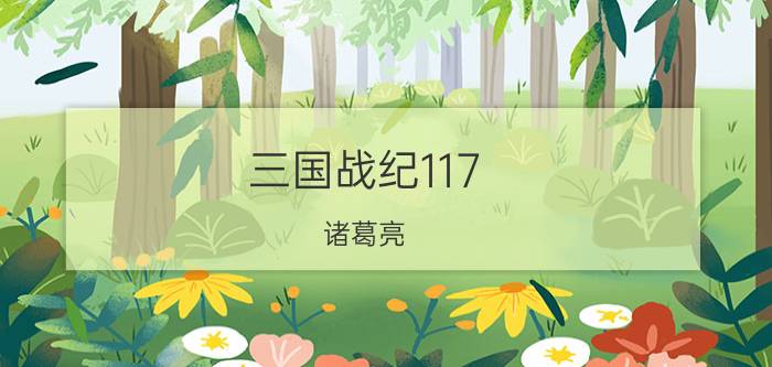 三国战纪117 诸葛亮（三国战纪117版诸葛亮出来后怎么选）